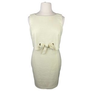 Badgley Mischka Yellow Tie Sheath Dress - Project Piece - Size 16